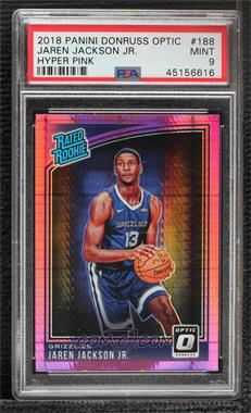 2018-19 Panini Donruss Optic - [Base] - Pink Hyper Prizm #188 - Rated Rookie - Jaren Jackson Jr. [PSA 9 MINT]