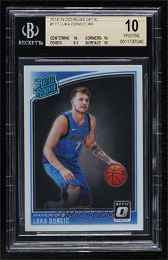 2018-19 Panini Donruss Optic - [Base] #177 - Rated Rookie - Luka Doncic [BGS 10 PRISTINE]