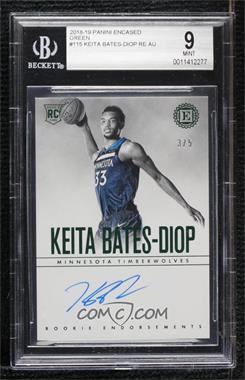 2018-19 Panini Encased - [Base] - Green #115 - Rookie Endorsements - Keita Bates-Diop /5 [BGS 9 MINT]