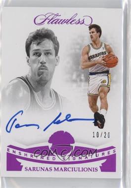 2018-19 Panini Flawless - Enshrined Signatures - Pink #EN-SMC - Sarunas Marciulionis /20