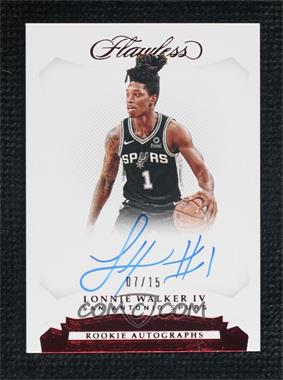 2018-19 Panini Flawless - Rookie Autographs - Ruby #RA-LW4 - Lonnie Walker IV /15