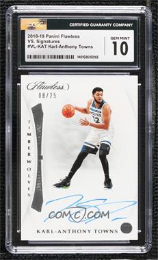 2018-19 Panini Flawless - VS. Signatures Left #VL-KAT - Karl-Anthony Towns /25 [CGC 10 Gem Mint]