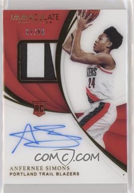 2018-19 Panini Immaculate Collection - [Base] #103 - Rookie Patch Autographs - Anfernee Simons /99
