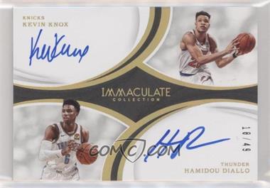 2018-19 Panini Immaculate Collection - Dual Autographs #DA-KH - Hamidou Diallo, Kevin Knox II /49