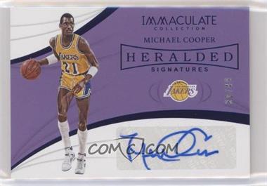 2018-19 Panini Immaculate Collection - Heralded Signatures - Blue #HS-MCP - Michael Cooper /49