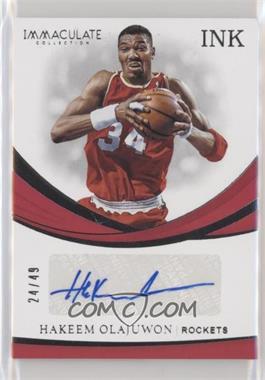 2018-19 Panini Immaculate Collection - Immaculate Ink #IK-HOW - Hakeem Olajuwon /49