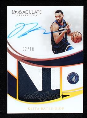 2018-19 Panini Immaculate Collection - Premium Patch Autographs - Gold #PP-KBD - Keita Bates-Diop /10