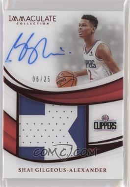 2018-19 Panini Immaculate Collection - Premium Patch Autographs - Red #PP-SGA - Shai Gilgeous-Alexander /25