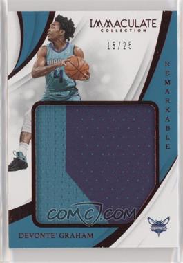 2018-19 Panini Immaculate Collection - Remarkable Rookie Jerseys - Red #RJ-DGR - Devonte' Graham /25