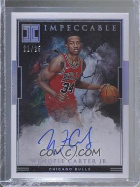 2018-19 Panini Impeccable - Impeccable Rookie Signatures - Holo Silver #IR-WCJ - Wendell Carter Jr. /25