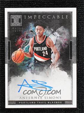 2018-19 Panini Impeccable - Impeccable Rookie Signatures #IR-ASM - Anfernee Simons /99