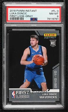 2018-19 Panini Instant - First Look - Gray #FI-3 - Luka Doncic /150 [PSA 8 NM‑MT]