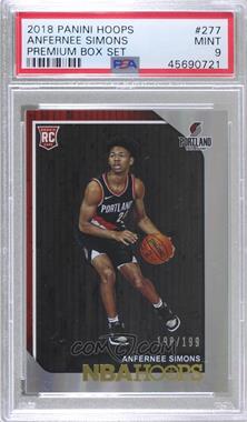 2018-19 Panini NBA Hoops - [Base] - Premium Box Set #277 - Anfernee Simons /199 [PSA 9 MINT]