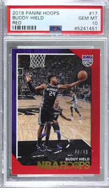 2018-19 Panini NBA Hoops - [Base] - Red #17 - Buddy Hield /49 [PSA 10 GEM MT]