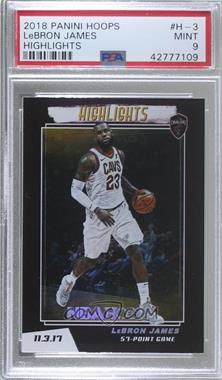 2018-19 Panini NBA Hoops - Highlights #H-3 - LeBron James [PSA 9 MINT]