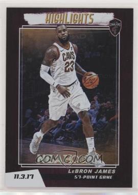 2018-19 Panini NBA Hoops - Highlights #H-3 - LeBron James