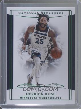 2018-19 Panini National Treasures - [Base] - Emerald #63 - Derrick Rose /5