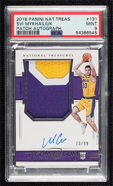 2018-19 Panini National Treasures - [Base] #131 - Rookie Patch Autographs - Svi Mykhailiuk /99 [PSA 9 MINT]