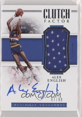 2018-19 Panini National Treasures - Clutch Factor Signatures #CF-AEG - Alex English /99