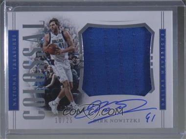 2018-19 Panini National Treasures - Colossal Material Autographs #CM-DNK - Dirk Nowitzki /25