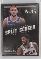 Split Screen - Ben Simmons, Joel Embiid [EX to NM] #/25