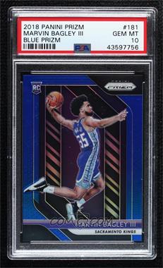 2018-19 Panini Prizm - [Base] - Blue Prizm #181 - Marvin Bagley III /199 [PSA 10 GEM MT]