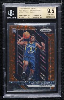 2018-19 Panini Prizm - [Base] - Fast Break Bronze Prizm #114 - Aaron Holiday /20 [BGS 9.5 GEM MINT]