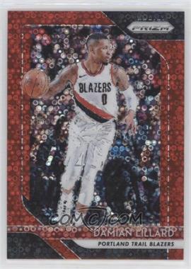 2018-19 Panini Prizm - [Base] - Fast Break Red Prizm #81 - Damian Lillard /125