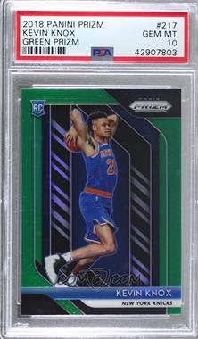 2018-19 Panini Prizm - [Base] - Green Prizm #217 - Kevin Knox [PSA 10 GEM MT]