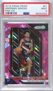 2018-19 Panini Prizm - [Base] - Pink Ice Prizm #61 - Anfernee Simons [PSA 9 MINT]