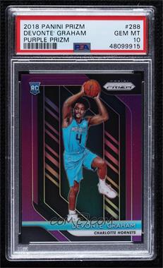 2018-19 Panini Prizm - [Base] - Purple Prizm #288 - Devonte' Graham /75 [PSA 10 GEM MT]