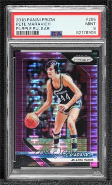 2018-19 Panini Prizm - [Base] - Purple Pulsar Prizm #255 - Pete Maravich /35 [PSA 9 MINT]