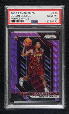 2018-19 Panini Prizm - [Base] - Purple Wave Prizm #170 - Collin Sexton [PSA 10 GEM MT]