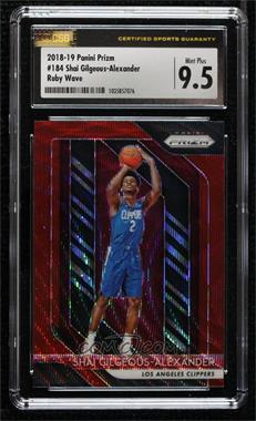 2018-19 Panini Prizm - [Base] - Ruby Wave Prizm #184 - Shai Gilgeous-Alexander [CSG 9.5 Mint Plus]