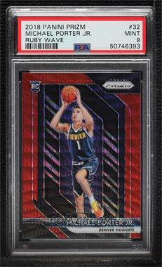 2018-19 Panini Prizm - [Base] - Ruby Wave Prizm #32 - Michael Porter Jr. [PSA 9 MINT]