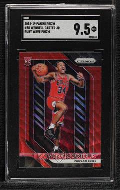 2018-19 Panini Prizm - [Base] - Ruby Wave Prizm #80 - Wendell Carter Jr. [SGC 9.5 Mint+]