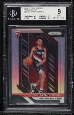 2018-19 Panini Prizm - [Base] - Silver Prizm #61 - Anfernee Simons [BGS 9 MINT]