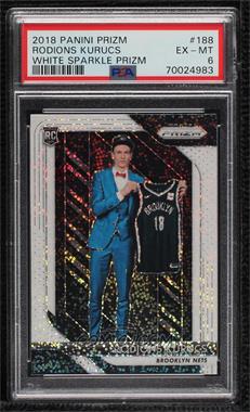 2018-19 Panini Prizm - [Base] - White Sparkle Prizm #188 - Rodions Kurucs [PSA 6 EX‑MT]