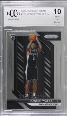 2018-19 Panini Prizm - [Base] #251 - Lonnie Walker IV [BCCG 10 Mint or Better]