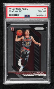 2018-19 Panini Prizm - [Base] #78 - Trae Young [PSA 10 GEM MT]