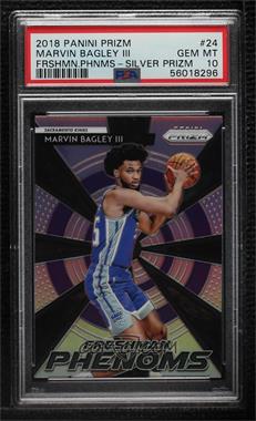 2018-19 Panini Prizm - Freshman Phenoms - Silver Prizm #24 - Marvin Bagley III [PSA 10 GEM MT]