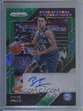 2018-19 Panini Prizm - Sensational Signatures - Choice Green Prizm #SS-ZSM - Zhaire Smith /8