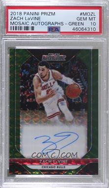 2018-19 Panini Prizm Mosaic - Autographs - Green #MO-ZL - Zach LaVine /5 [PSA 10 GEM MT]