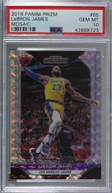 2018-19 Panini Prizm Mosaic - [Base] #65 - LeBron James [PSA 10 GEM MT]