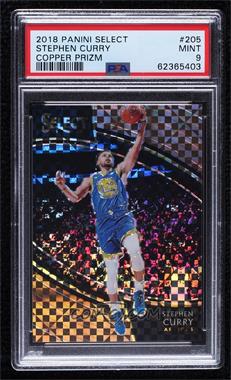 2018-19 Panini Select - [Base] - Copper Prizm #205 - Courtside - Stephen Curry /60 [PSA 9 MINT]