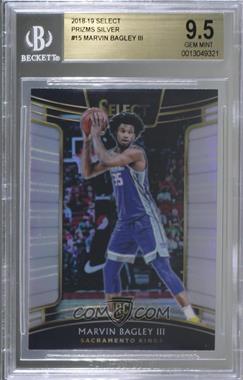 2018-19 Panini Select - [Base] - Silver Prizm #15 - Concourse - Marvin Bagley III [BGS 9.5 GEM MINT]