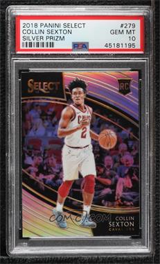 2018-19 Panini Select - [Base] - Silver Prizm #279 - Courtside - Collin Sexton [PSA 10 GEM MT]