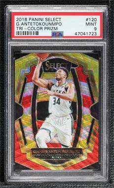 2018-19 Panini Select - [Base] - Tri-Color Prizm #120 - Premier Level - Giannis Antetokounmpo [PSA 9 MINT]