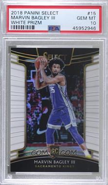 2018-19 Panini Select - [Base] - White Prizm #15 - Concourse - Marvin Bagley III /149 [PSA 10 GEM MT]
