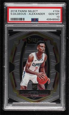 2018-19 Panini Select - [Base] #104 - Premier Level - Shai Gilgeous-Alexander [PSA 10 GEM MT]